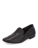 Bray Leather Smoking Loafer, Black