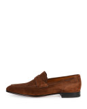Brent Suede Penny Loafer, Brown