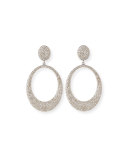 Pavé Diamond Doorknocker Hoop Earrings