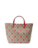 Girls' GG Supreme Ladybug Tote Bag, Beige