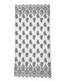 Exotic Garland Silk Evening Scarf, Black