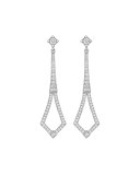 Deco Collection Long Diamond Earrings