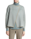 Odene Reversible Wool Topper Jacket, Cobblestone/Storm