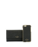 iPhone 6 leather wallet, black