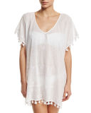San Andreas Embroidered Caftan Coverup
