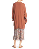 Vintage Floral Shirred Silk Maxi Tank Dress, Natural