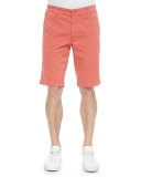 Griffin Flat-Front Shorts, Orange