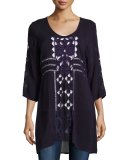 April Long Cutout Georgette Top