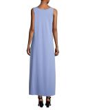 Pique Knit Long Tank Dress, Lavender