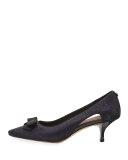 Dova Cutout Bow Kitten-Heel Pump