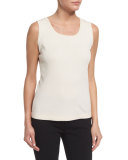 Milano Knit Contour Tank, Alabaster