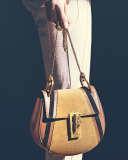 Drew Mini Patchwork Shoulder Bag, Blue