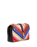 Monogram Medium Matelassé Rainbow Chain Shoulder Bag, Multi