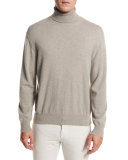 Dolcevita Whitehall Cashmere Turtleneck Sweater, Pumice Stone Melange