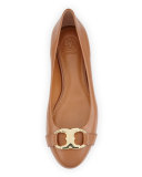 Gemini Link Leather Ballerina Flat, Royal Tan