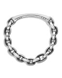 Oval Link Silver ID Bracelet