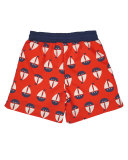 Sailboat Swim Trunks, Red, Size 2T-4T