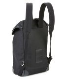 Men's Canvas and Leather Star Backpack, Black