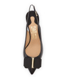 Mimi Bow Slingback Pump, Nero