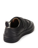Mostyn Leather Grip-Strap Oxford, Black, Toddler