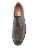 Malta Tramezza Calfskin Split-Toe Oxford with Norwegian Welt, Chocolate