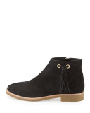 bellamy suede tassel bootie, black