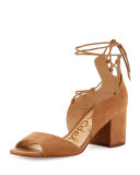 Serene Suede Lace-Up Sandal