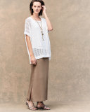 Interlock Maxi Skirt, Pebblestone 