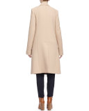 Double-Breasted Wool Crepe Coat