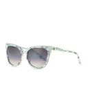 Winette Gradient Cat-Eye Sunglasses, White