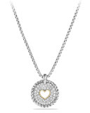 Petite Pavé Diamond Heart Pendant Necklace