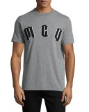 Textured Logo Patch T-Shirt, Gray
