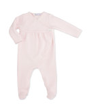 Quilted Surplice Footie Pajamas, Pink, Size 1-9 Months