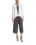Nubble Links Shirt Cardigan, White 