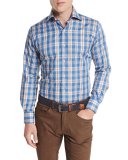 Teton Plaid Oxford Shirt, Hawaiian Blue