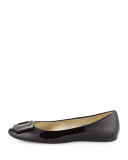 Gommette Patent Buckle Ballet Flat