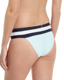 Colorblock Banded Swim Bottom, Aquamarine