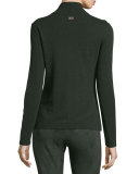 Wool-Blend Turtleneck Sweater, Fir