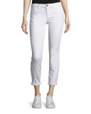 The Markie Cropped Skinny Jeans with Released Hem, Hennie