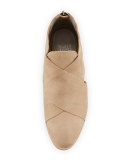 Cluster Leather Crisscross Bootie, Wheat