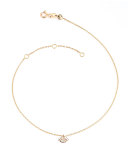 Protect Me Diamond Evil Eye Anklet in 14K Gold