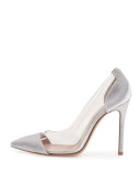 Plexi Velvet Illusion 105mm Pump, Silver