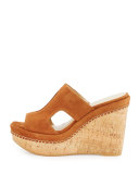 Ponte Suede Wedge Slide Sandal