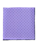 Dot-Print Pocket Square, Lilac/Navy