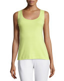 Soft Scoop-Neck Tank, Lime 