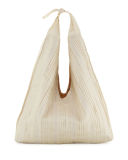 Bindle Pleated Silk Mesh Hobo Bag