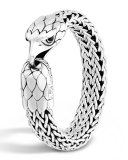 Men's Silver Eagle Head Chain Bracelet