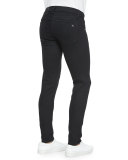 Slim Skinny-Leg Denim Jeans, Black