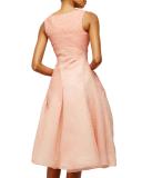 Sleeveless Ombre Party Dress, Melon