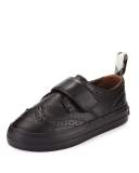 Mostyn Leather Grip-Strap Oxford, Black, Toddler